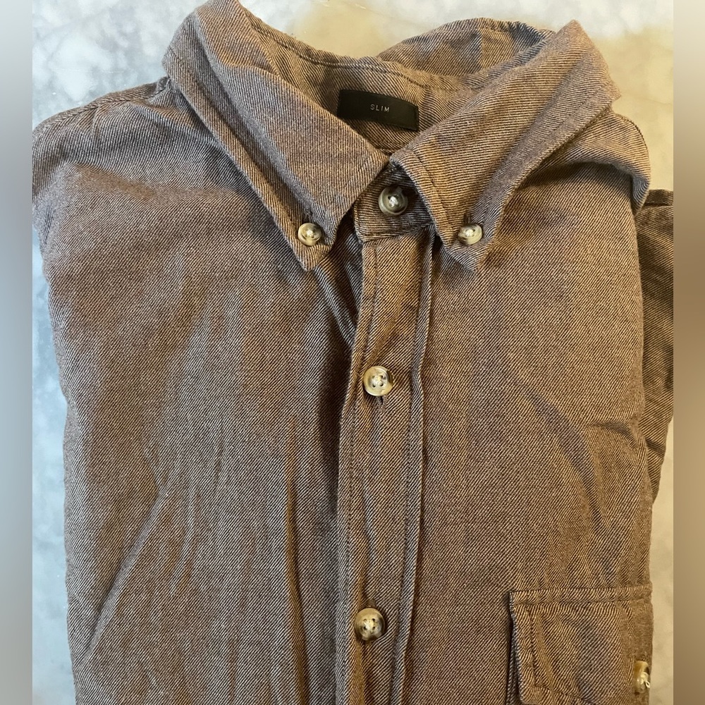 J.Crew Men’s Slim Fit Brown Oxford Button Down